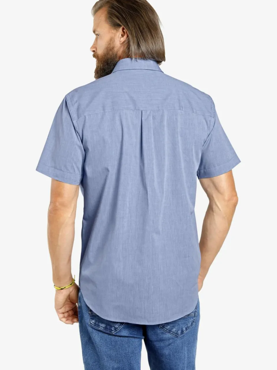 Jan Vanderstorm Hemden<Herren Doppelpack Hemd - EVIN weiß blau uni