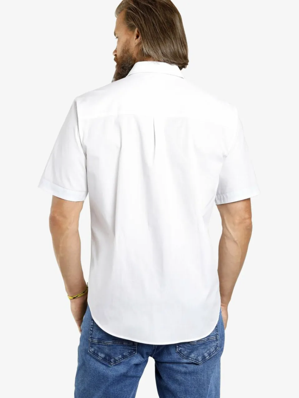 Jan Vanderstorm Hemden<Herren Doppelpack Hemd - EVIN weiß blau uni