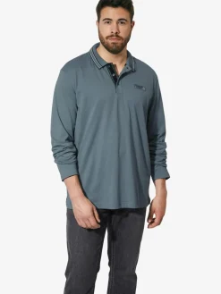 Charles Colby Poloshirts<Herren Doppelpack Langarm-Poloshirt - EARL GILIELL marine blau uni