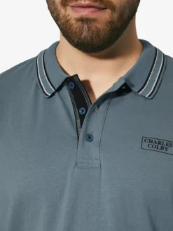 Charles Colby Poloshirts<Herren Doppelpack Langarm-Poloshirt - EARL GILIELL marine blau uni