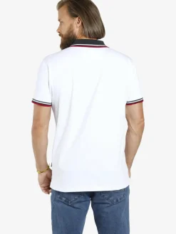 Jan Vanderstorm Poloshirts<Herren Doppelpack Poloshirt - JOHAN weiß blau bedruckt