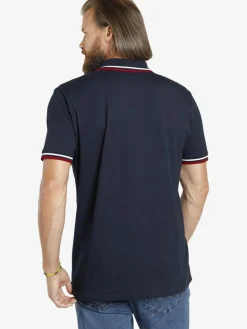 Jan Vanderstorm Poloshirts<Herren Doppelpack Poloshirt - JOHAN weiß blau bedruckt