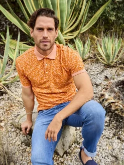 BABISTA Poloshirts<Herren Doppelpack Poloshirt - FALDIN blau orange gemustert