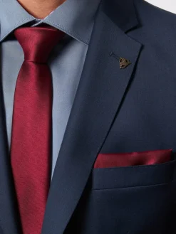 Roy Robson Krawatten & Fliegen<Herren Einstecktuch bordeaux uni