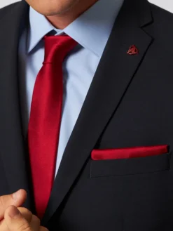 Roy Robson Krawatten & Fliegen<Herren Einstecktuch rot uni