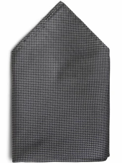 OLYMP Level Five Krawatten & Fliegen<Herren Einstecktuch aus Seide anthrazit strukturiert