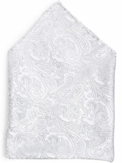 OLYMP Level Five Krawatten & Fliegen<Herren Einstecktuch aus Seide silber gemustert