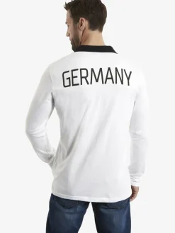 Jan Vanderstorm Poloshirts<Herren Fan-Polo - GARRI weiß bedruckt