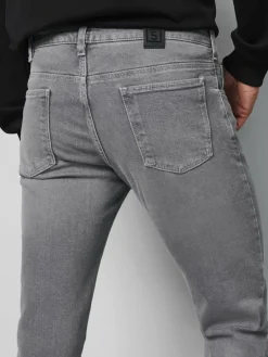 MEYER Jeans<Herren Five-Pocket - M5 Slim grau uni