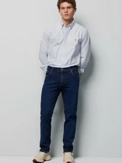 MEYER Hosen<Herren Five-Pocket-Hose - M5 Regular blau uni