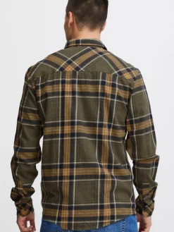 Solid Hemden<Herren Flanellhemd - SDBrandt oliv kariert