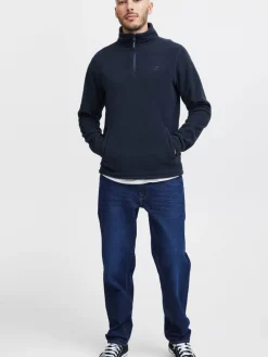 BLEND Sweatshirts & Sweatjacken<Herren Fleecepullover - BHFlint blau uni