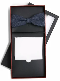 CG - CLUB of GENTS Krawatten & Fliegen<Herren Fliege und Einstecktuch denim weiß uni