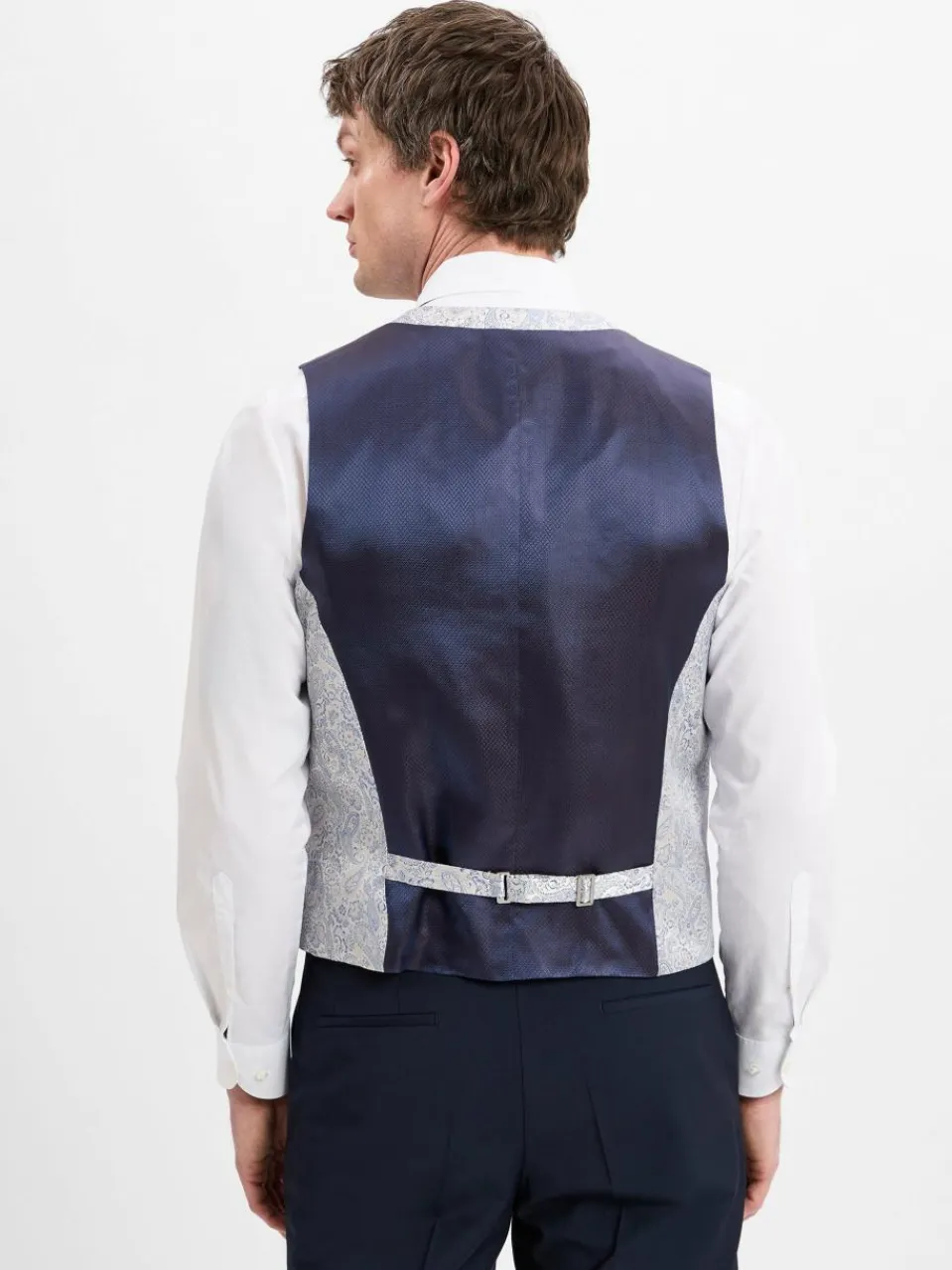 Digel Krawatten & Fliegen<Herren Fliege und Einstecktuch hellgrau royal gemustert