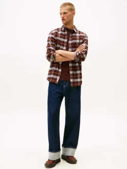 Tommy Jeans Hemden<Herren Freizeithemd braun kariert