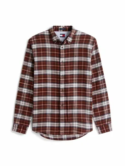 Tommy Jeans Hemden<Herren Freizeithemd braun kariert