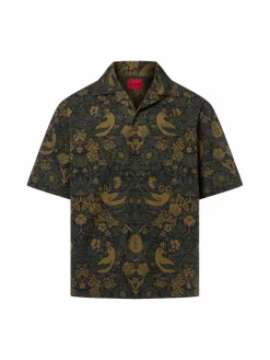 HUGO Hemden<Herren Freizeithemd - Espino schilf schwarz bedruckt