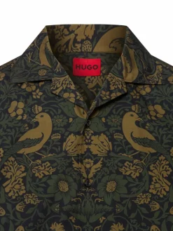 HUGO Hemden<Herren Freizeithemd - Espino schilf schwarz bedruckt