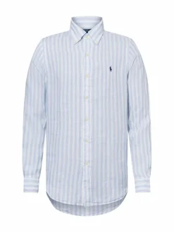 Polo Ralph Lauren Hemden<Herren Freizeithemd aus Leinen hellblau weiß gestreift