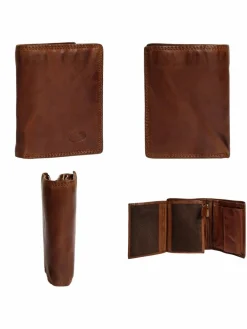 piké Taschen & Rucksäcke<Herren Geldbörse braun uni