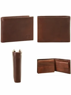 piké Taschen & Rucksäcke<Herren Geldbörse braun uni
