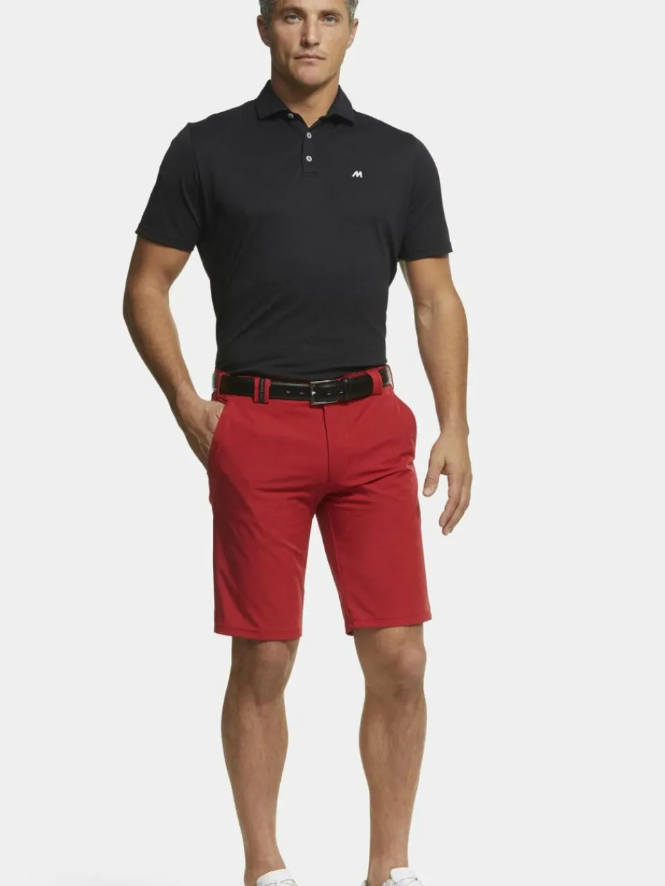 MEYER Hosen<Herren Golf-Bermuda - ST. ANDREWS rot uni