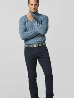 MEYER Gürtel & Hosenträger<Herren Gürtel blau bedruckt