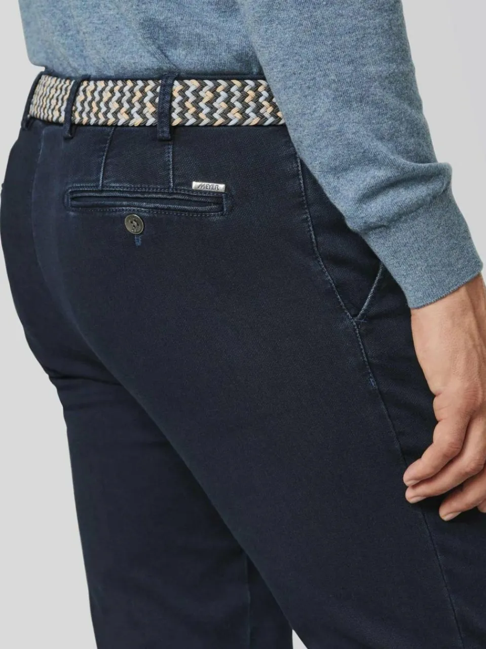 MEYER Gürtel & Hosenträger<Herren Gürtel blau bedruckt