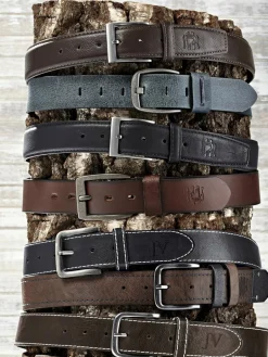 Jan Vanderstorm Gürtel & Hosenträger<Herren Gürtel - MIKKEL schwarz uni