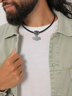 KUZZOI Schmuck<Herren Halskette silber uni