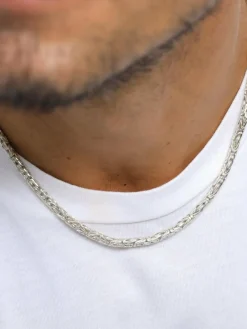 KUZZOI Schmuck<Herren Halskette silber uni