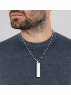 Männerglanz Schmuck<Herren Halskette silber uni