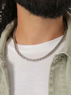 KUZZOI Schmuck<Herren Halskette silber uni