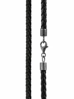 KUZZOI Schmuck<Herren Halskette schwarz uni
