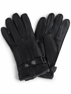 Pearlwood Handschuhe<Herren Handschuhe aus Leder schwarz uni