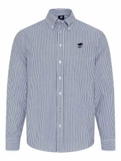 Polo Sylt Hemden<Herren Hemd marine weiß gestreift