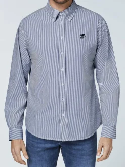 Polo Sylt Hemden<Herren Hemd marine weiß gestreift