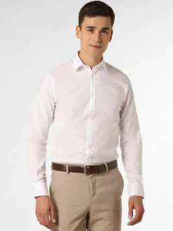 Finshley & Harding Hemden<Herren Hemd weiß uni