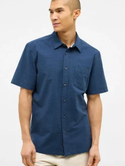 Mustang Hemden<Herren Hemd blau uni