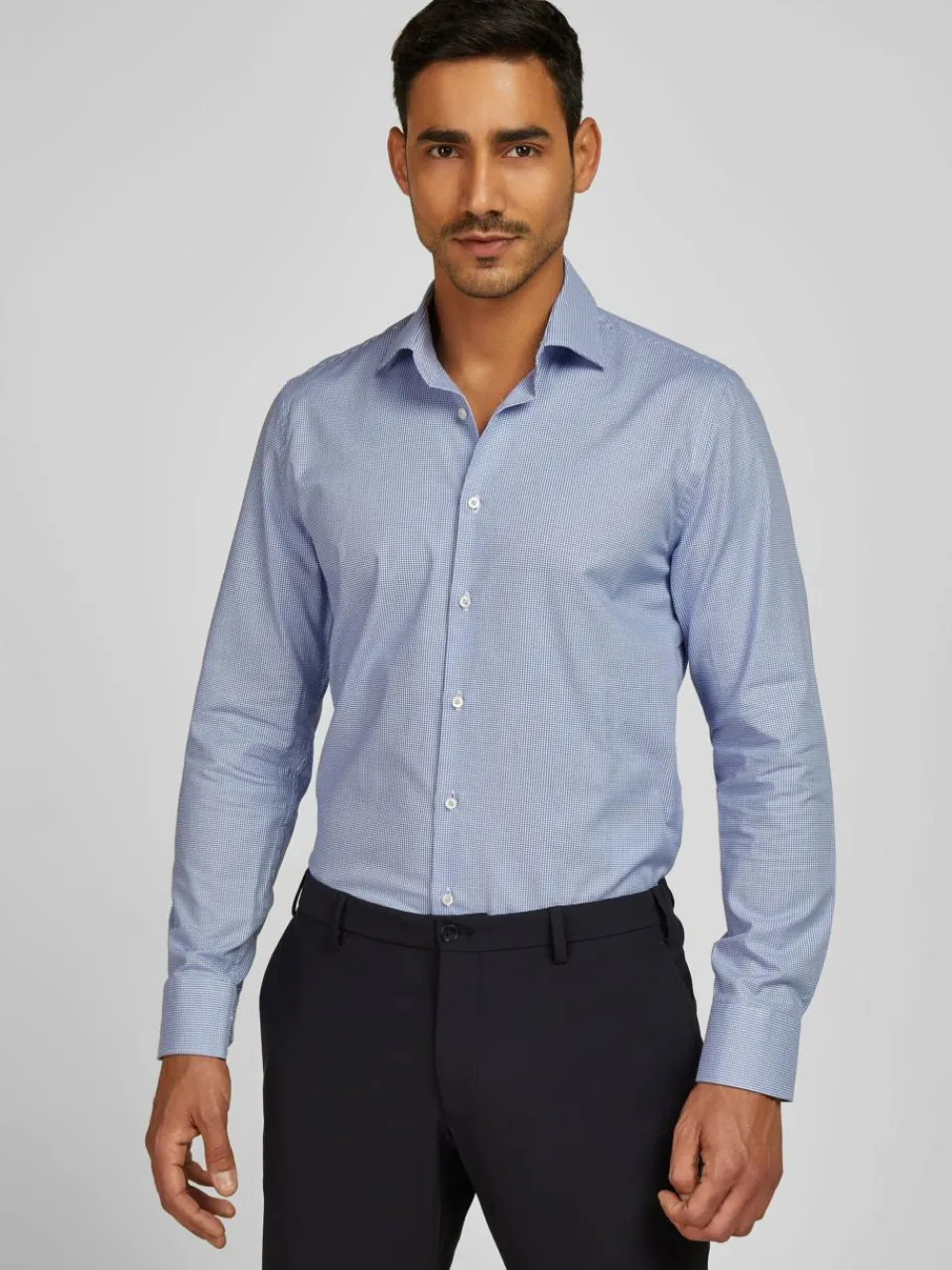 Daniel Hechter Hemden<Herren Hemd hellblau kariert