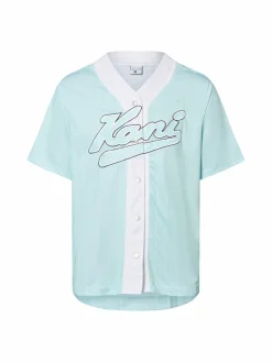 Karl Kani Shirts<Herren Hemd mint weiß gestreift