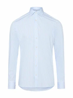 OLYMP Level Five Hemden<Herren Hemd hellblau weiß gestreift