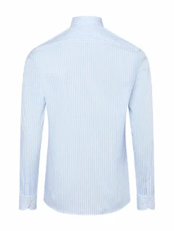 OLYMP Level Five Hemden<Herren Hemd hellblau weiß gestreift