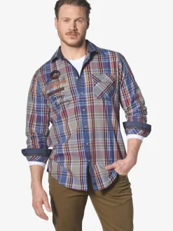 Jan Vanderstorm Hemden<Herren Hemd - DETRIK blau kariert