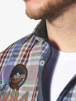 Jan Vanderstorm Hemden<Herren Hemd - DETRIK blau kariert