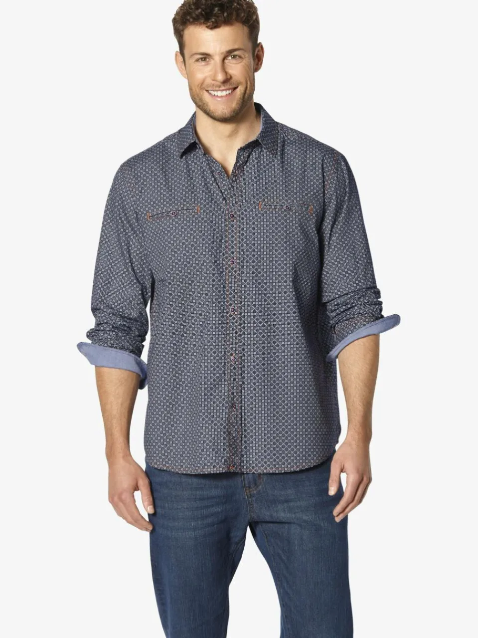 BABISTA Hemden<Herren Hemd - LIODETTO blau bedruckt