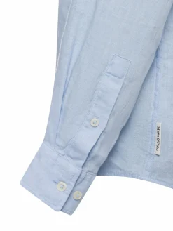 Marc O'Polo Hemden<Herren Hemd aus Leinen hellblau uni