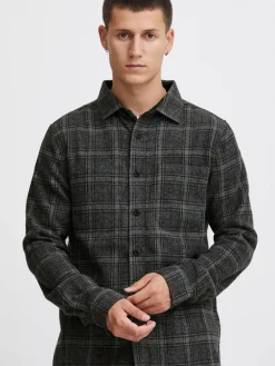 Indicode Hemden<Herren Hemdjacke - IDValmer grau kariert