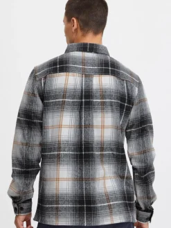 Indicode Hemden<Herren Hemdjacke - IDValmer schwarz kariert