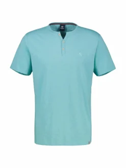 LERROS Shirts<Herren Henleyshirt aqua uni